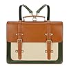 ECOSUSI Laptop Bag for Women Vegan Leather Messenger Purse Fashion Briefcase Backpack 15.6 inch Computer Satchel Handbag
