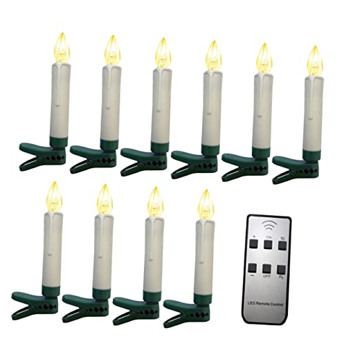 Velas LED con clip falsas parpadeantes para árboles y ventanas