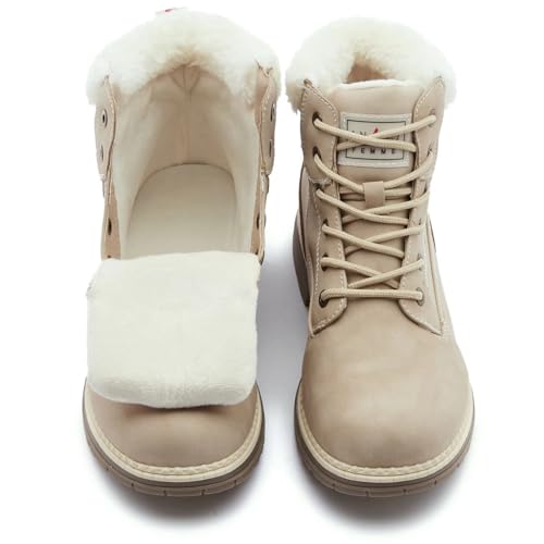 ANJOUFEMME Wanderschuhe als Winterschuhe für Damen, Wasserdichte & Warme Winterstiefel für Outdoor, Trekking & Winterwandern