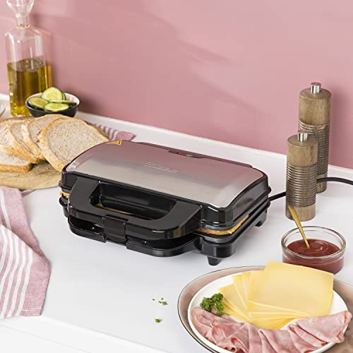 Tristar SA-3060 Sandwichera, tamaño compacto con compartimento para cable, potencia de 900 W, recubrimiento antiadherente - imagen 7