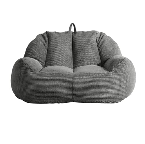 DSFIHJO Funda Puff Funda de puf algodón Tipo gofre sin Relleno en el Interior para la Sala de Estar(2-Seat-Grey)