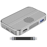 USB-C-M2-SSD-Gehäuse mit Gehäuse aus Aluminiumlegierung, 10 Gbit/s Übertragung, 4K 60 Hz, Festplatte