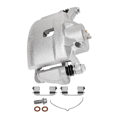 Image of Detroit Axle - Front Right Brake Caliper for 2003-2011 Honda Element 2002-2004 CR-V Passenger Side Disc Brake Caliper w /Bracket Replacement