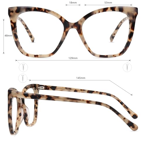 Image of Firmoo Butterfly-shaped Blue Light Blocking Glasses for Women, Oversized Stylish Computer Glasses Lightweight Eyewear