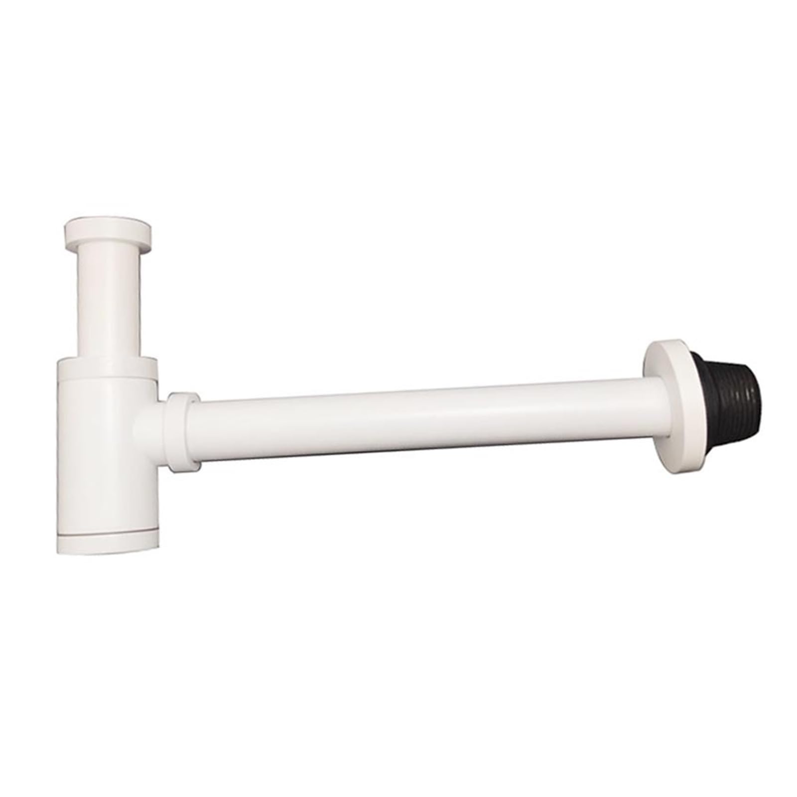 P Type Trap Brass Body Basin Wast Drain Wall Connection Plumbing P-Traps Wash Pipe Bathroom Sink Trap for Home(White)