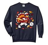 Thanksgiving Baseball Player Turkey 67 Six Seven 6-7 Meme Comfort Colors Adult Sweatshirt
