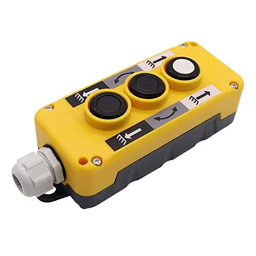 Caja de interruptor de botón de grúa de descarga COP3B en plástico amarillo resistente a lluvia