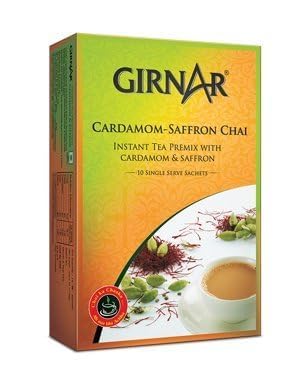 GIRNAR CARDAMOM SAFFRON CHAI TEA 10 SACHETS