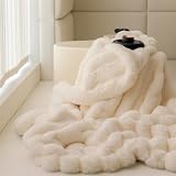 Faux Fur Rzut koc na kanapę, przytulny miękki pluszowy gruby koc zimowy do sofy do sypialni salon