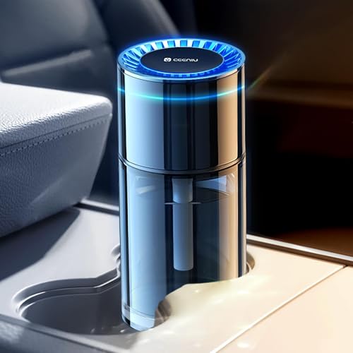 Image of Ceeniu Smart Car Air Freshener, Larger 135ml Capacity, Long-Lasting 6-Month Fragrance, Auto On /Off, Quiet Operation, Stylish Ambient Light, Premium Scent for Women, CF3 Diffuser, Bamboo Forest Scent
