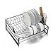 Xuejuanshop Escurridor de Platos Escurreplatos De una Sola Capa del Plato Estante de Secado con el Tablero de Drenaje, Acero Inoxidable escurreplatos Estante para Platos