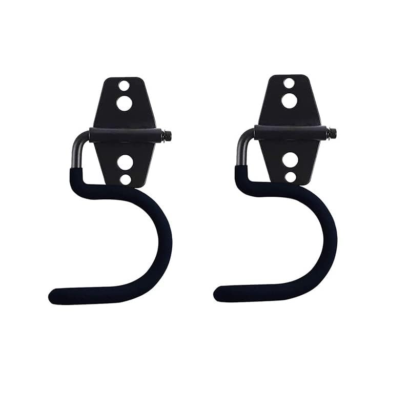 2PCS Garage Hook Heavy Duty Steel Garage Storage Hook, Heavy Duty Hook?Utility Hook and Broom and Mop Holder Wall Mount for Organizing Cleaning Tools, Mops, Garden Tools (S-Type) (Black)