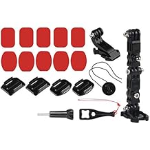 yantralay 4-Way Helmet Chin Mount for Hero 13/12/11/10/9/8/7, Osmo Action 3 &amp; 4 SJCAM,Insta 360 &amp; Other Cameras- Waterproof 3M Adhesive - Lightweight &amp; Durable - Ideal for Bikers