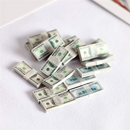 1:12 Dollhouse Miniature Scene Model Mini 150 Pieces Dollar Bills Set (Multicolored) - Thumbnail 4