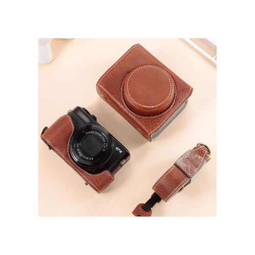 �Ή�/�݊������� PowerShot G7 X Mark III / G7 X II �J�����P�[�X PU���U�[ �V�����_�[�X�g���b�v�t�� �ϏՌ� �h�o �L�Y�h�~ �y��(�R�[�q�[)
