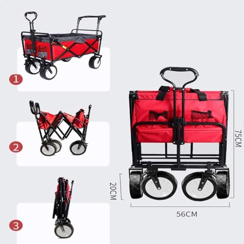 Carretilla plegable portátil para camping y compras miniatura 4