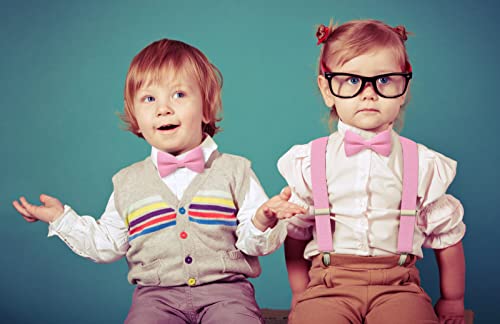 Image of Bow Tie House Mens Bowties Pre-tied Shape Clip on Bowtie Solid Men Formal Wear for kids, baby boys, toddler any age bow ties