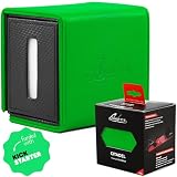 Quiver Time Green Citadel Deck Block for Magic: the Gathering Cards - TCG 100+ Premium Commander Deck Box, MTG Deck Box for Cards, Dice & Tokens, Custom Divider, Magnetic Closure