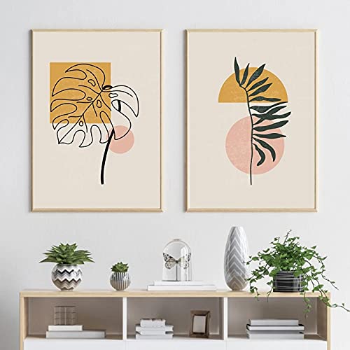 Cadre Salon Moderne Abstrait Style Vintage Boho Décoration Murale 40x60cm