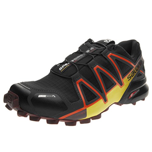 Salomon Men's Speedcross 4 CS Trail Running Shoes, Black/Magnet/Red Dahlia, 10.5 D US