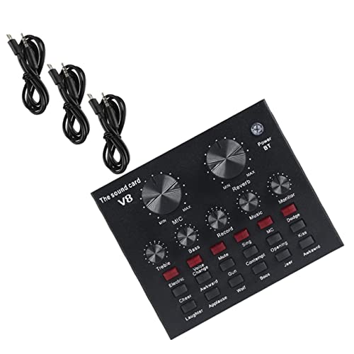 BESTonZON Live Streaming Equipment Kit Condenser Microphone Set Sound Card for Singing Recording