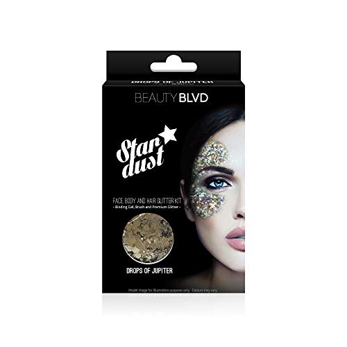 BEAUTYBLVD Stardust, Cruelty Free Face, Body and Hair Glitter Kit - Drops of Jupiter