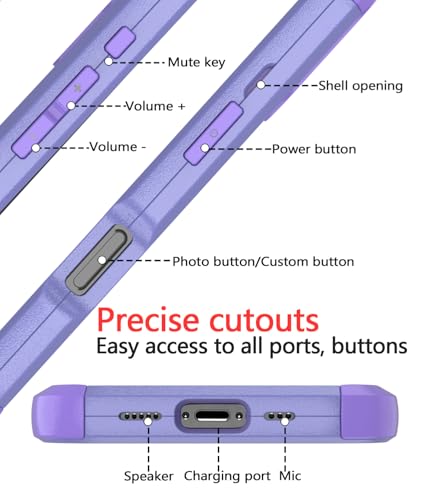 Image of Diverbox for iPhone 16 Plus Case [Shockproof] [Dropproof] [Tempered Glass Screen Protector + Camera Protectors] Heavy Duty Protection Phone Case Cover for Apple iPhone 16 Plus (Purple)