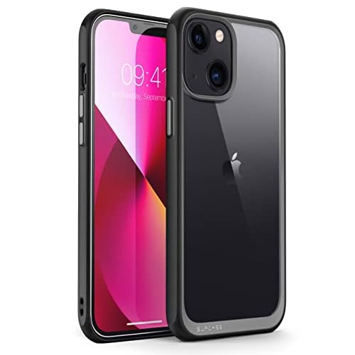 SUPCASE iPhone 13 6.1 Premium Transparent Hybrid Case Black