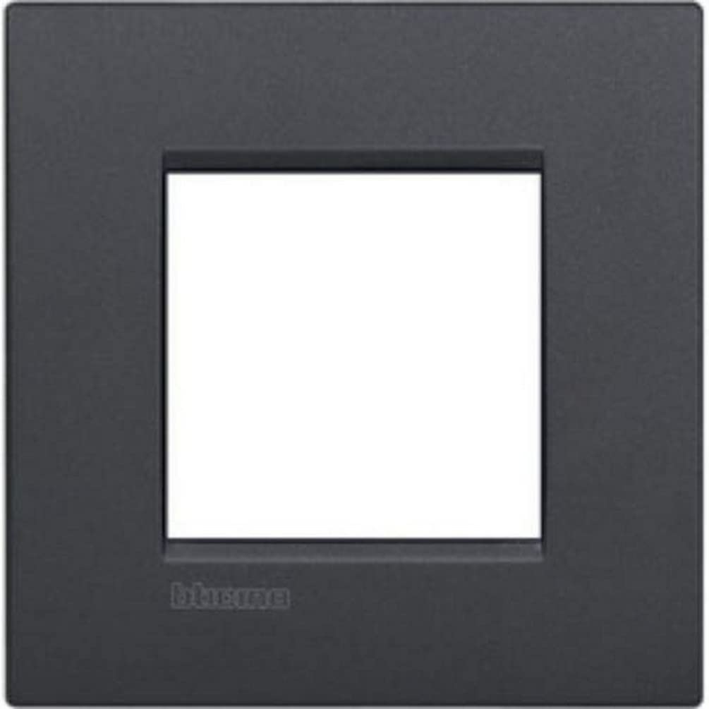 Marco de 2 módulos LNE4802AR BTICINO Livinglight Air en color antracita para un elemento
