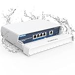 YuanLey 4-Port PoE Switch Gigabit- Waterproof Outdoor Ethernet Unmanaged Network Switch with VLAN Function, 78W Built-in Power, IEEE802.3af/at Support and Plug & Play, Ideal for Outdoor Use