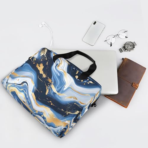Maletín para portátil ALAZA Marble Blue Gold White 13-15.6 pulg miniatura 7
