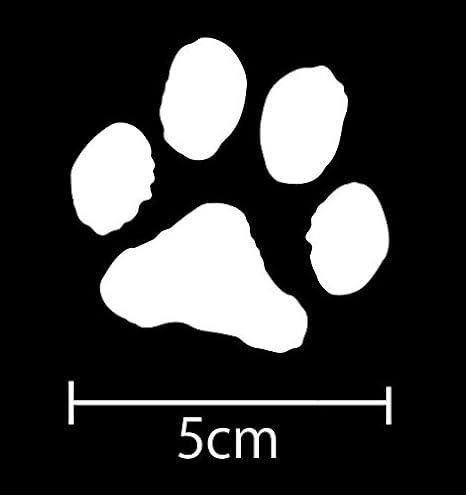 Amazon Co Jp 動物 犬 足跡 足型 肉球 マーク ステッカー シール デカール ホワイト 8個セット 夜間反射5cm ライトシルバー 車 バイク