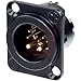 Neutrik NC10MD-LX-B Receptacle DLX series 10 pin male - solder - black/gold