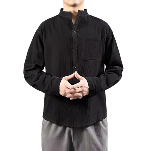 Chemise en lin homme coupe ajustée blanche haut de gamme pour l'été