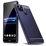 CQTMYWL 対応 Pixel5 用の ケース 耐衝撃 TPU 衝撃吸収 カバー シリコン 薄型 軽量 擦り傷防止 指紋防止 スリム 耐久 携帯便利 柔軟 カメラ保護 蓝Q057-Px5-02