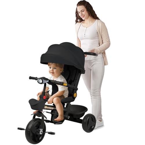 Poussette inclinable avec garde-corps amovible pour bébé fatigué