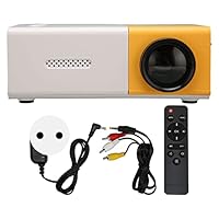 Projektor, 1080P HiFi 4:3 Seitenverhältnis HD-Multimedia-Schnittstelle, Tragbarer Filmprojektor für Smartphone, Tablet, Laptop (EU-Stecker)