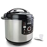 MegaChef 12 Quart Digital Pressure Cooker with 15 Preset Options and Glass Lid, Silver - Image 4