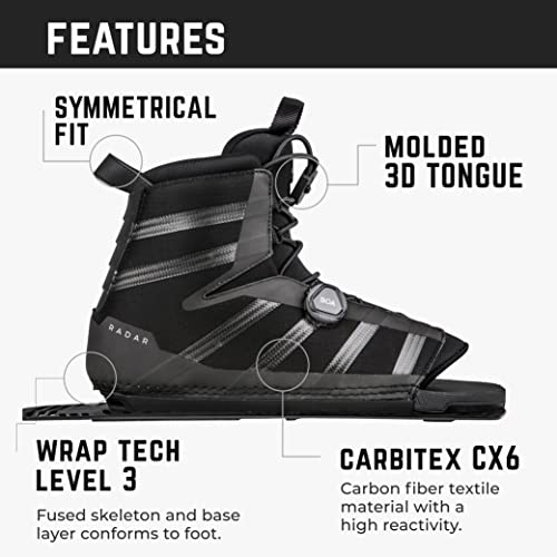 Radar Vector Boa Waterski Boot, Rear Alum. Plate, Standard #TOP3