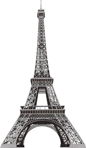 RoomMates RMK1576GM Paris Eiffel Tower Peel and Stick Wall Decal, 55.75 inch x 32.5 inch