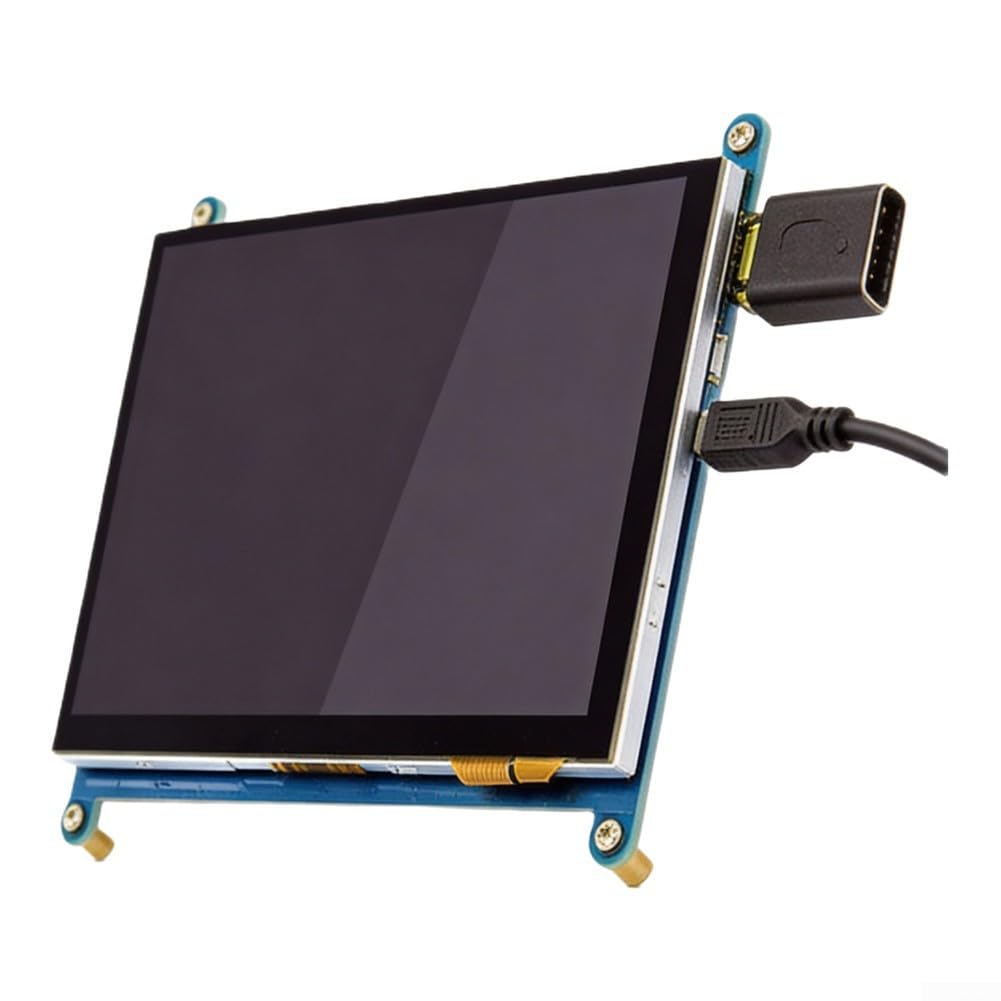 Display touch screen LCD da 7 pollici, 1024 x 600, con capacitivo a 5 punti | Per Raspberry Pi 3B/4B, ingresso, retroilluminazione separata, & Play per Raspbian Ubuntu per Windows, nero