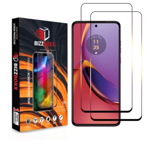 Image of Compatible With Motorola g84 5G Tempered Glass | MOTO G84 | DuraGlass & Anti Explosion | Full Screen Coverage-Edge to Edge | 9H Hardness | With easy Installation Kit (Pack of 2)