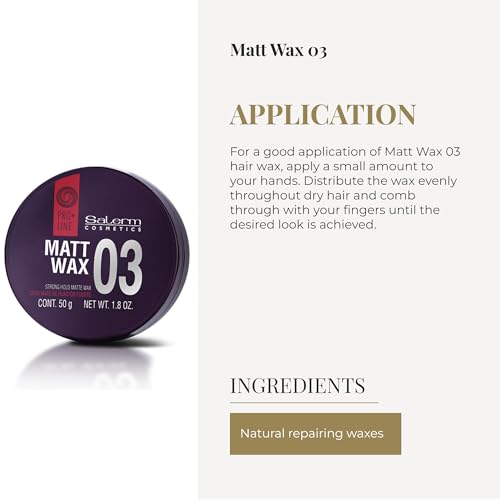 SALERM Hair Wax Pro Line Matt Wax 50 ml miniatura 4
