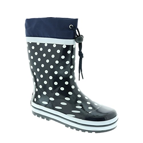 Playshoes Stivali di Gomma Unisex - Bambini e ragazzi, Blu (Punti Marini), 34/35 EU