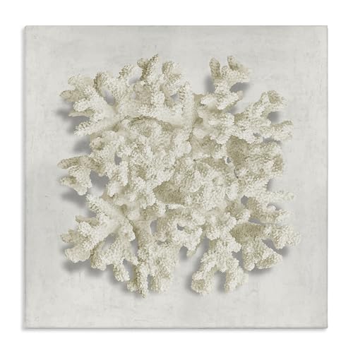 Stupell Industries Aquatic Neutral Coral, 17 x 17 Inch Canvas Wall Art by Stupell Industries - Used condition - US$14.69