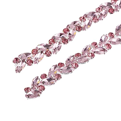 uxcell 1 Yard Crystal Rhinestone Chain Trim, Diamond Rhinestone Chain Applique for Crafts DIY Sewing Clothing Wedding Party Decoration, Pink by uxcell - Used condition - US$15.75