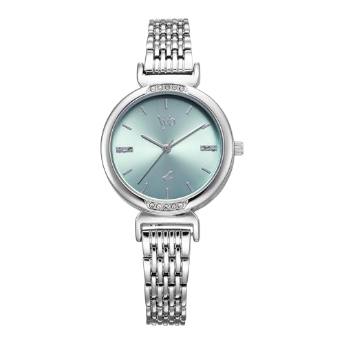 Fastrack Vyb Charmer Quartz Analog Light Green Dial Steel Alloy Strap Watch for Women-FV60051SM01W (B0DDKD558D) Amazon Price History, Amazon Price Tracker