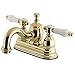 Kingston Brass KS7102BPL Bel-Air 4" Centerset Bathroom Faucet, 4-15/16" In Spout Reach, Polished Brass
