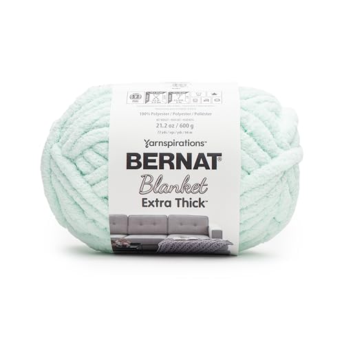 Image of Bernat Blanket Extra Thick Ice Yarn - 1 Pack of 21.12oz /598.74g - 100% Polyester - #7 Jumbo - 72 Yards - Chunky Yarn for Hand Knitting, Crocheting, Crafts & Amigurumi