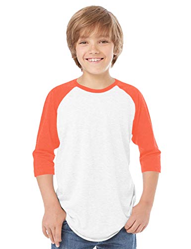 Image of Hat and Beyond Kids Raglan Jersey Child Toddler Youth Uniforms 3 /4 Sleeves T Shirts